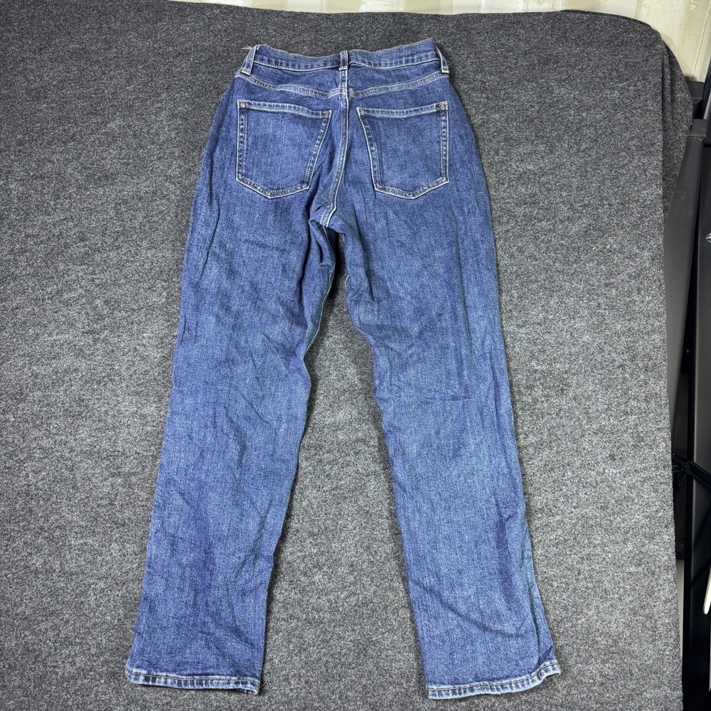 Old Navy Curvy Sky High Straight Extra High Rise Jeans Women 4 Blue Denim Cotton